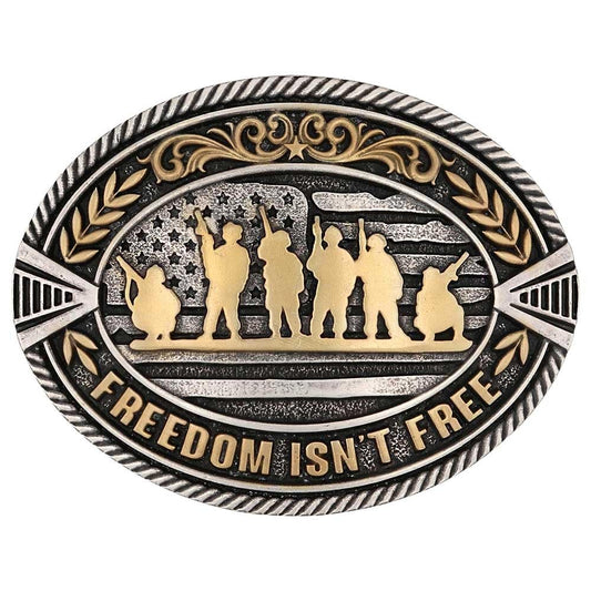 Montana Silversmiths Freedom Isn't Free Belt Buckle