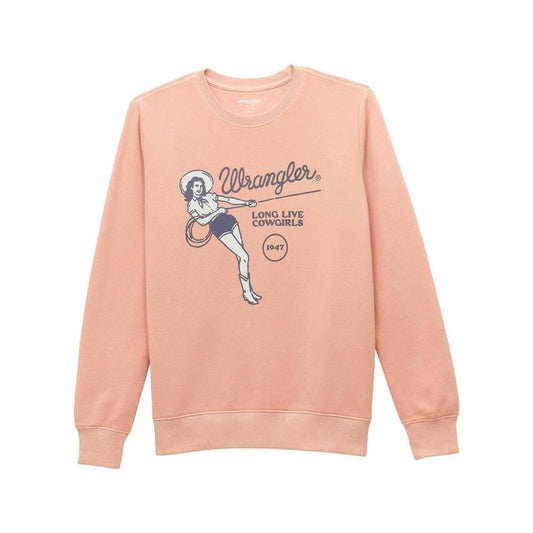 Wrangler Women's Retro Cowgirl Sweatshirt Rose L