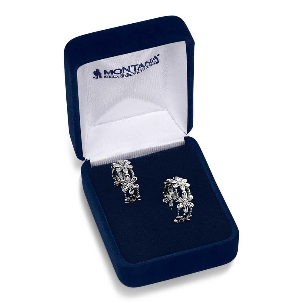 Montana Silversmiths Crazy Daisies Hoop Earrings