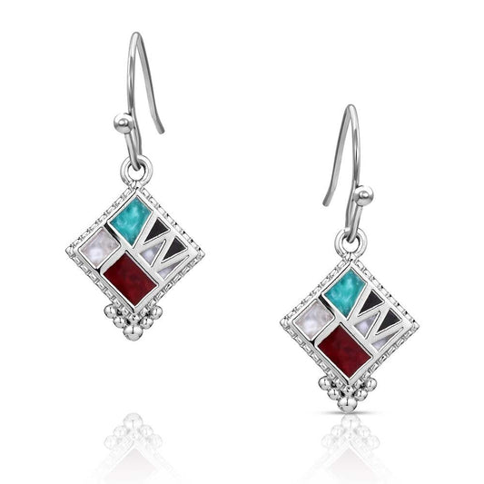 Montana Silversmiths Four Corner Mosaic Earrings