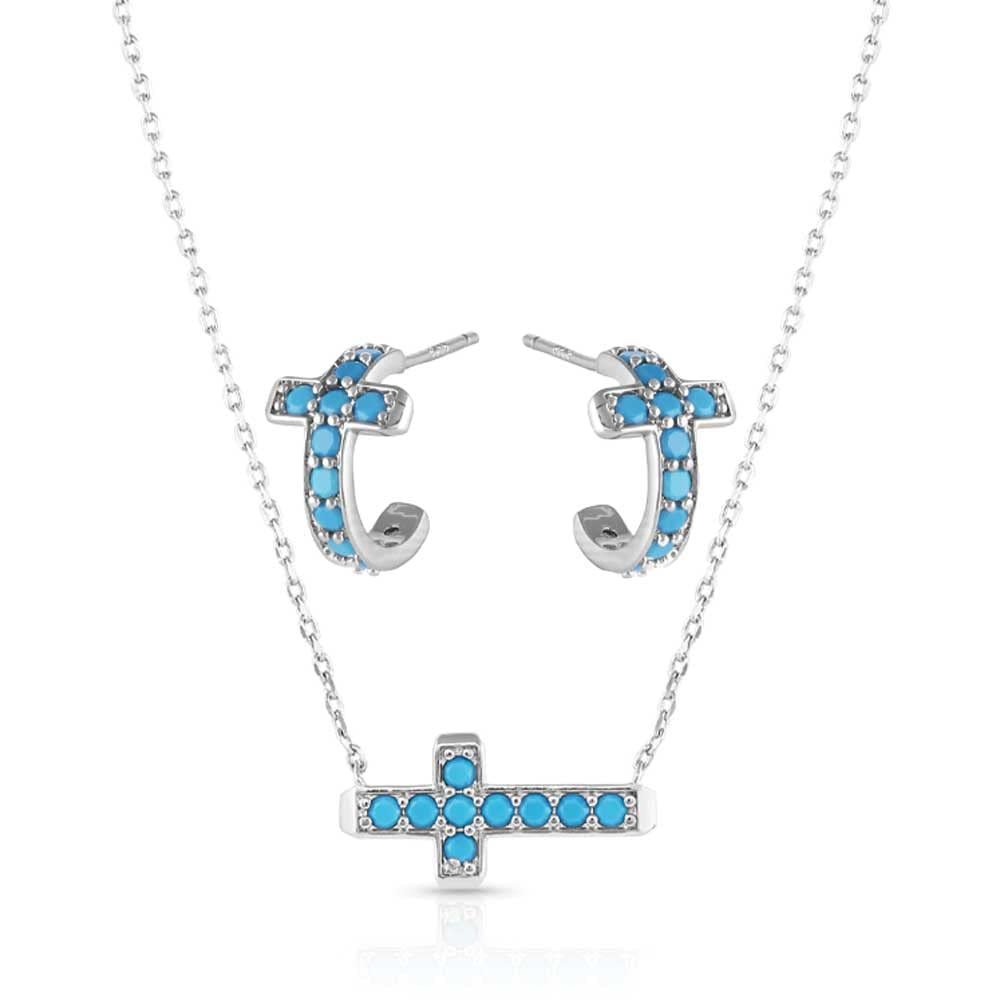 Montana Silversmiths Women's Hold Tight Cross Jewelry Set - Js5523