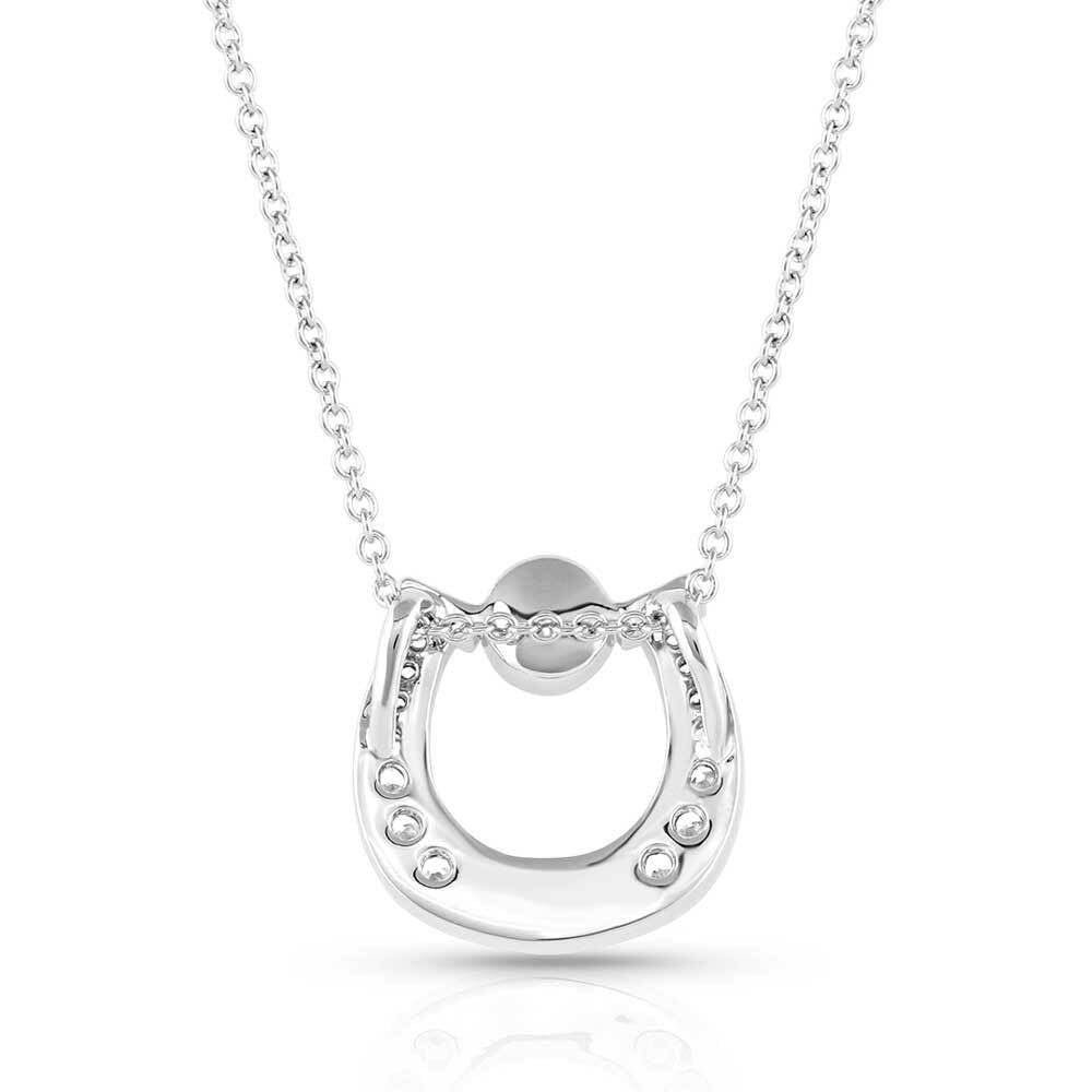 Montana Silversmiths Western Horseshoe Pendant Necklace (Destined Luck Turquoise)