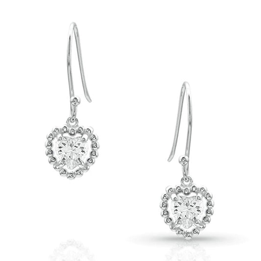Montana Silversmiths Women's Frozen Heart Earrings - ER4653 One Size