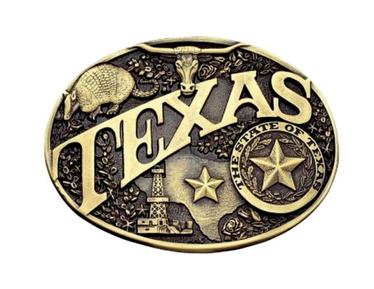 Montana Silversmiths Western Belt Buckle Adult Texas Brass 60811TXC