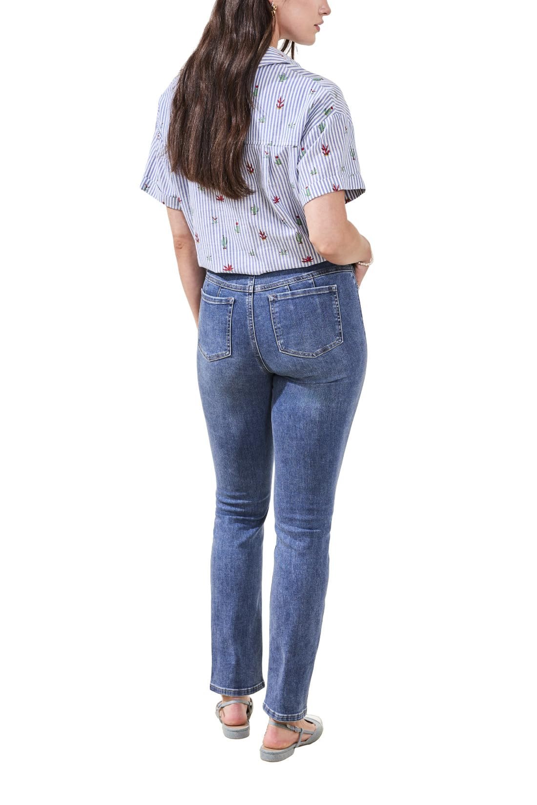 Tribal Women's Sophia Curvy Straight Fit Jeans (Regular, Plus and Petite Sizes)