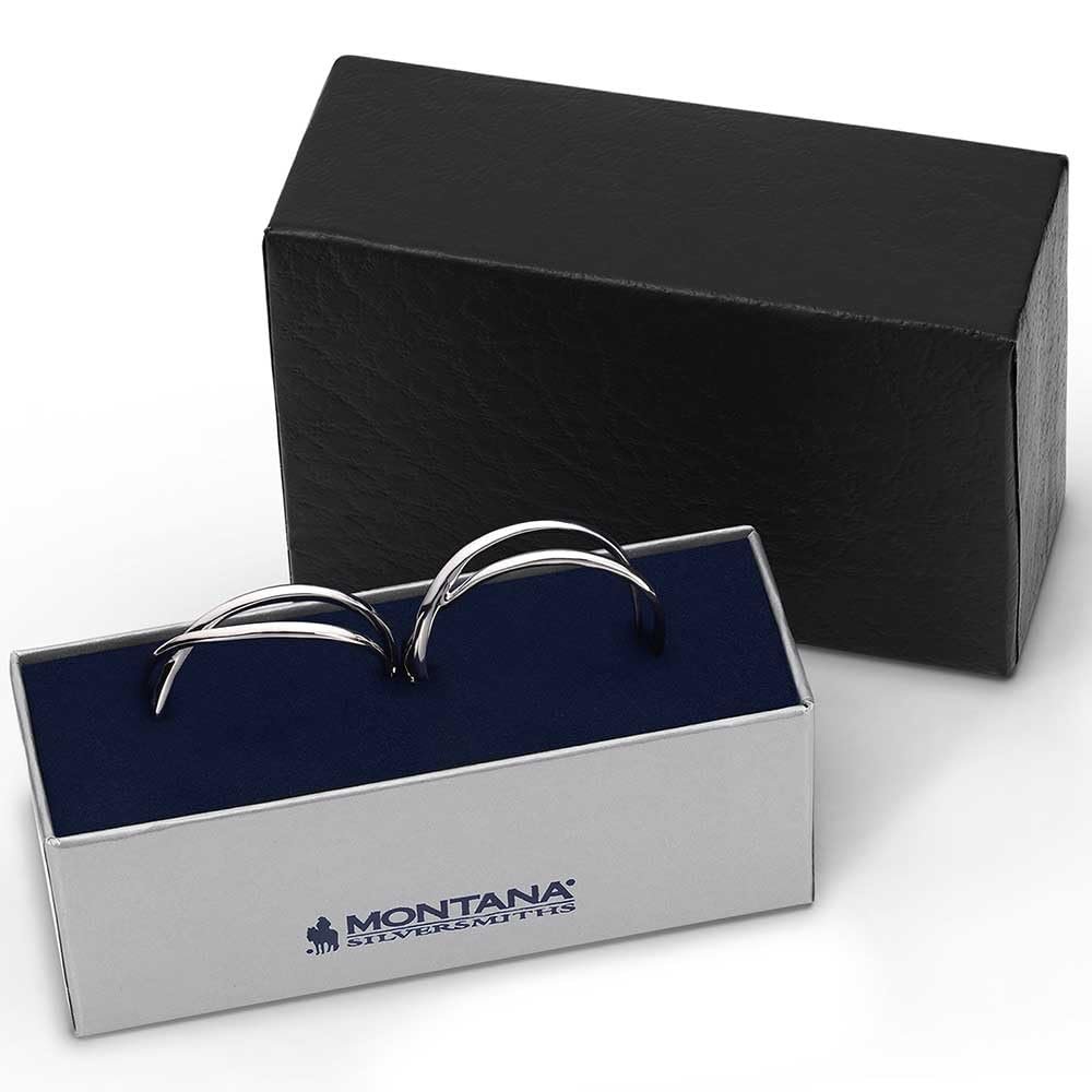 Montana Silversmiths Daring Crossed Hoop Earrings