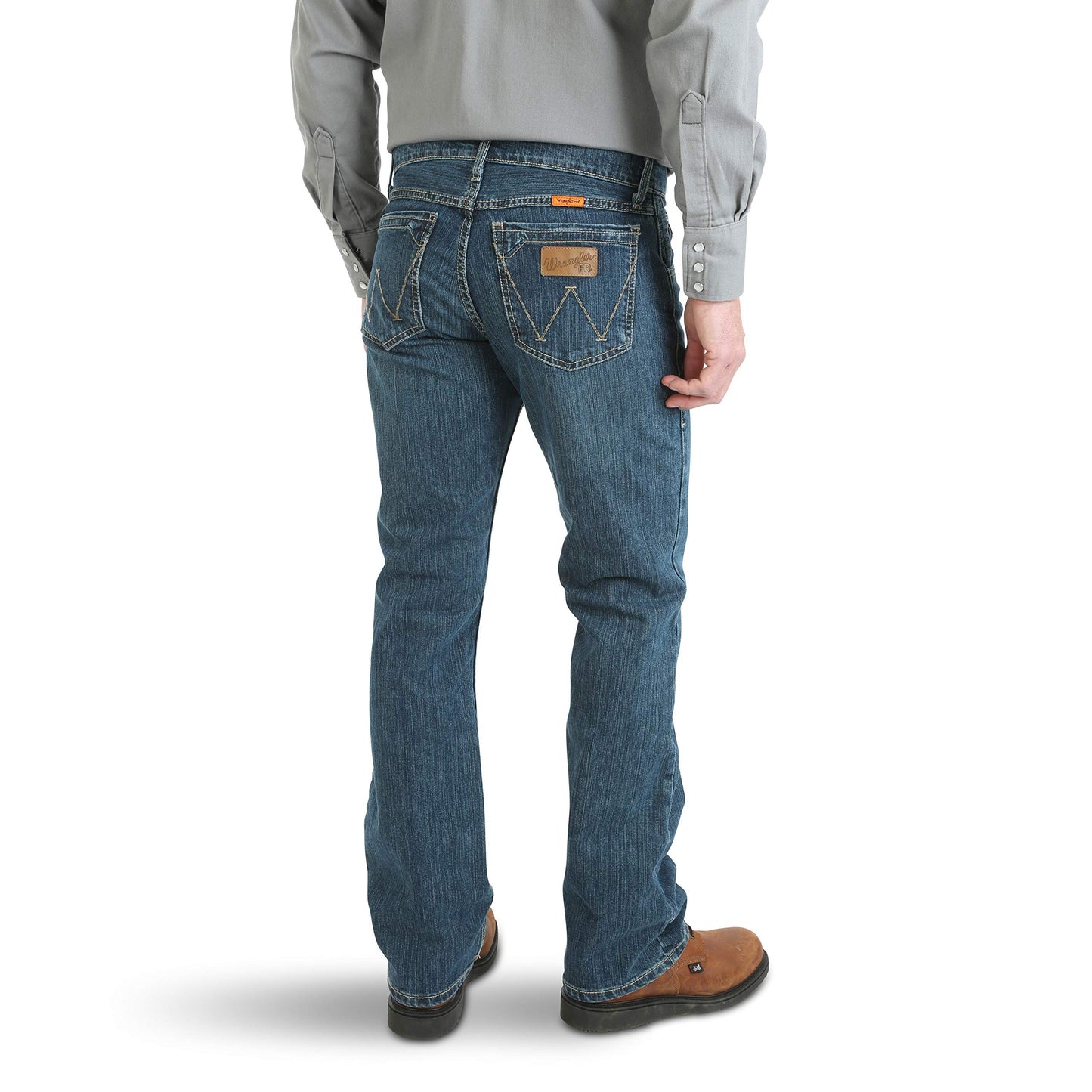 Wrangler Riggs Workwear Men's FR Flame-Resistant Retro Slim Boot Jean Caden New