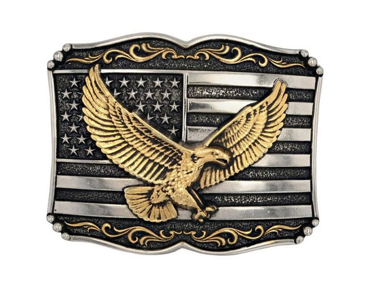 Montana Silversmiths Unisex Soaring Liberty Attitude Buckle - A952 One Size