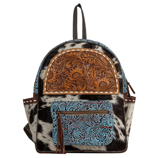 Myra Bag Chisum Draw Hand-Tooled Backpack