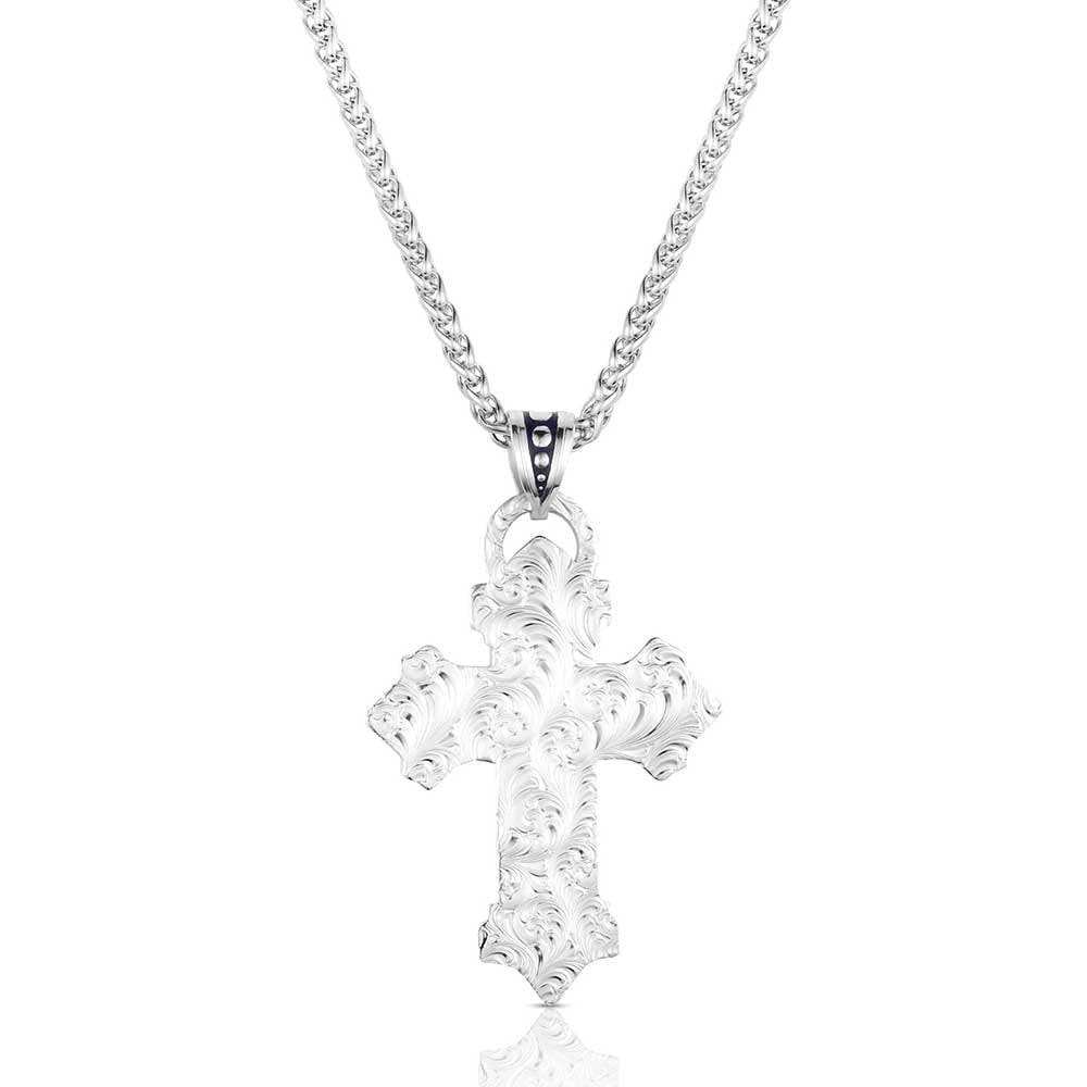Montana Silversmiths God & Country Men's Cross Necklace