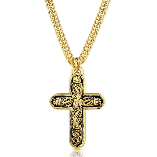 Montana Silversmiths Sheridan Cross Men's Cross Necklace