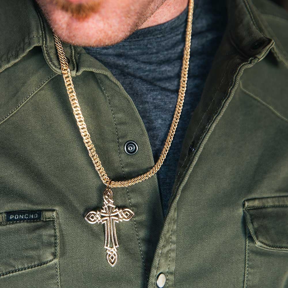 Montana Silversmiths Grand Faith Men's Cross Necklace