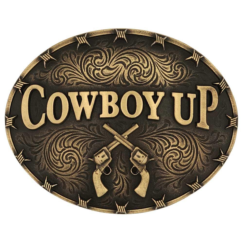 Montana Silversmiths Cowboy Up Attitude Belt Buckle