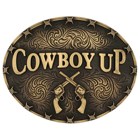 Montana Silversmiths Cowboy Up Attitude Belt Buckle
