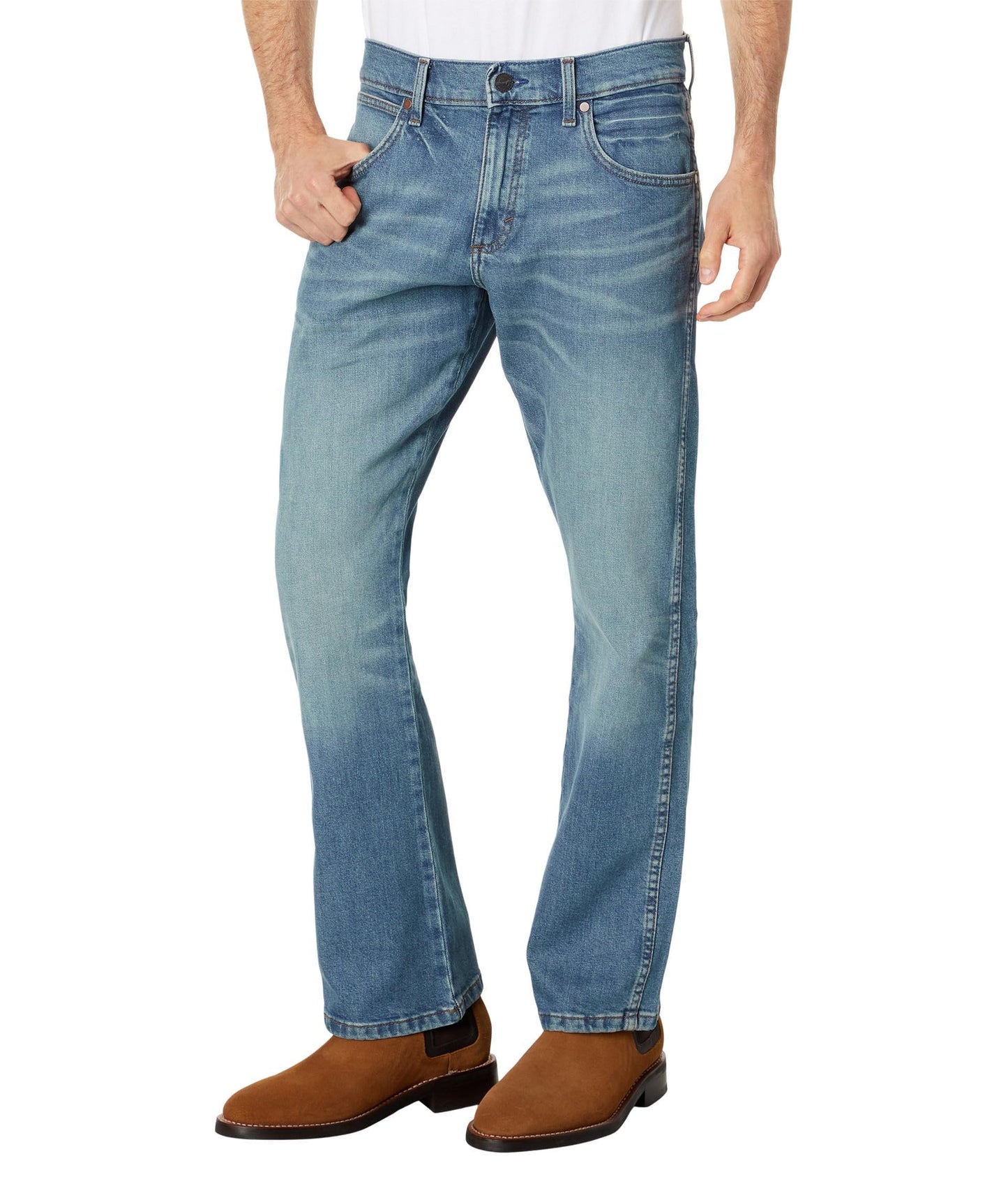 Wrangler Retro Green Jeans Slim Boot in Kresby Kresby 36 32
