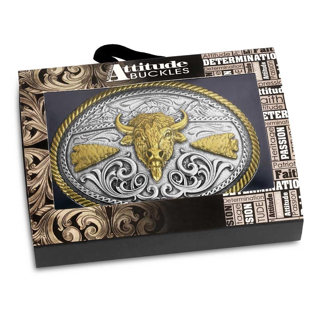 Montana Silversmiths Buffalo Ridge Belt Buckle