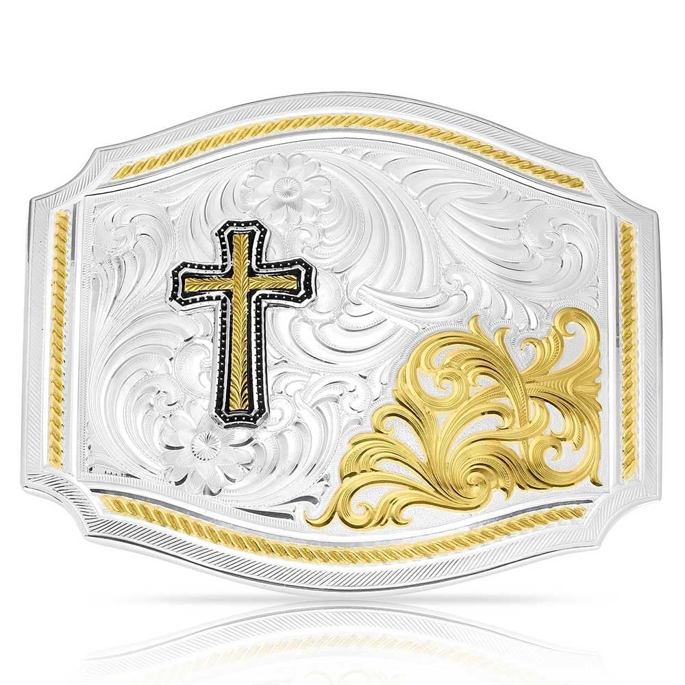 Montana Silversmiths The Horseman Buckle With Cross Belt Buckle