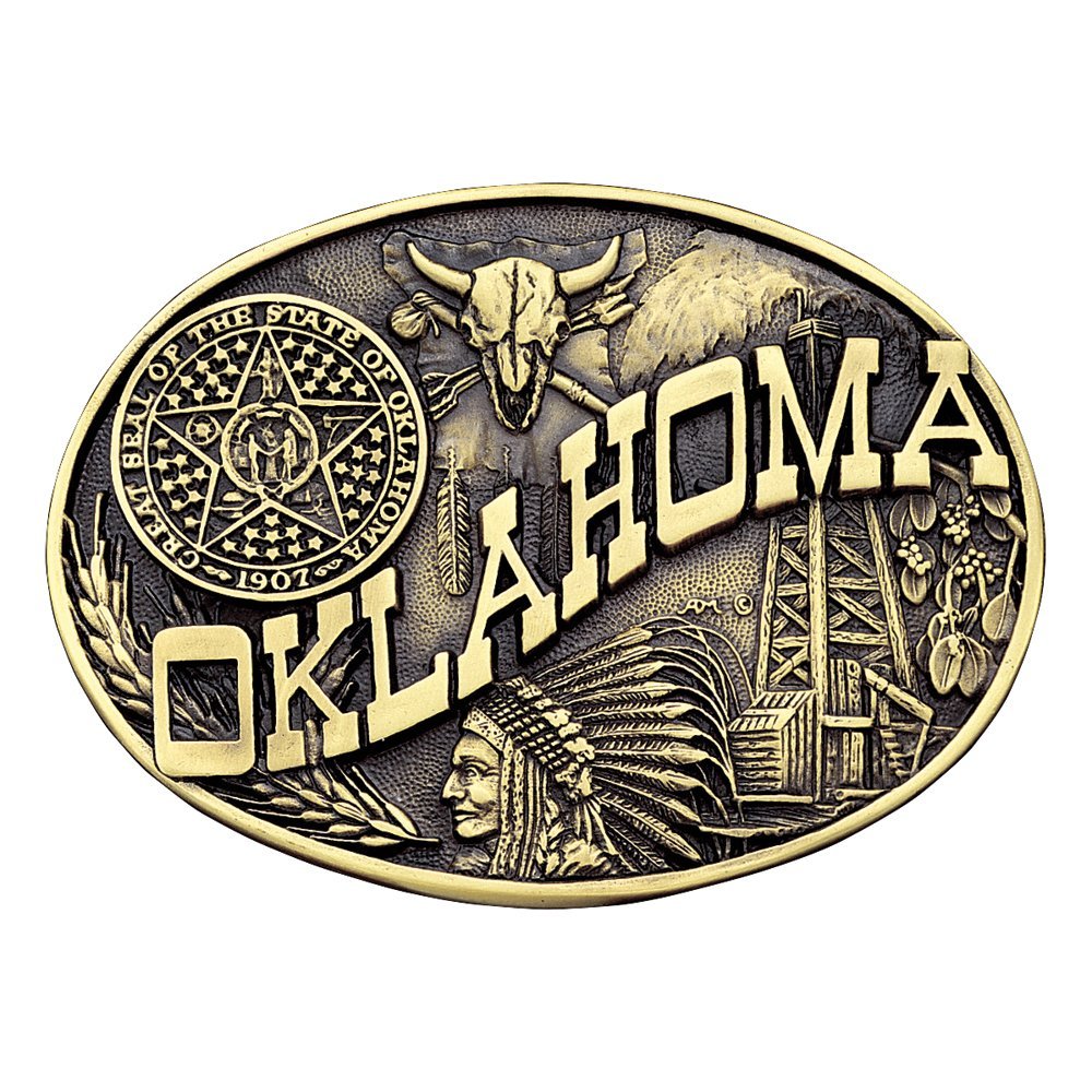 Montana Silversmiths Oklahoma Heritage Attitude Belt Buckle
