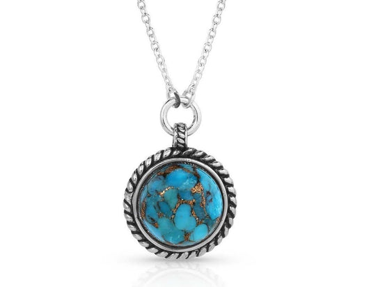 Montana Silversmiths Necklace Womens Dream Out West Turq 18" NC5649