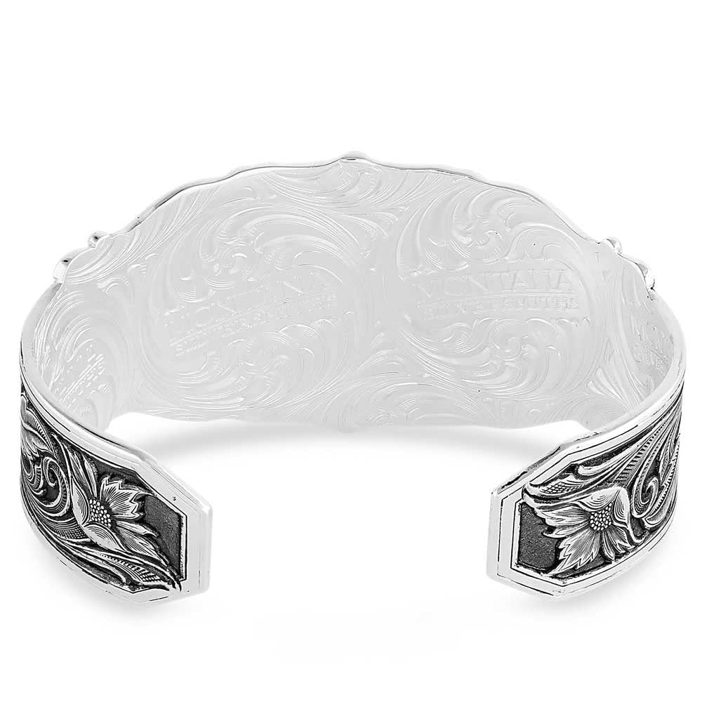 Montana Silversmiths Women's Sheridan Blue Turquoise Cuff Silver One Size