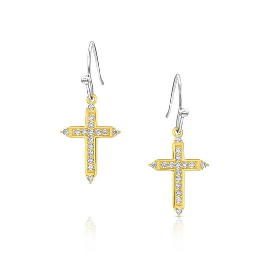 Montana Silversmiths Dorado Cross Earrings