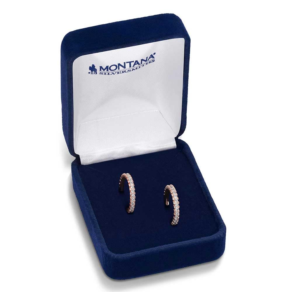 Montana Silversmiths Everything is Rosy Hoop Earrings