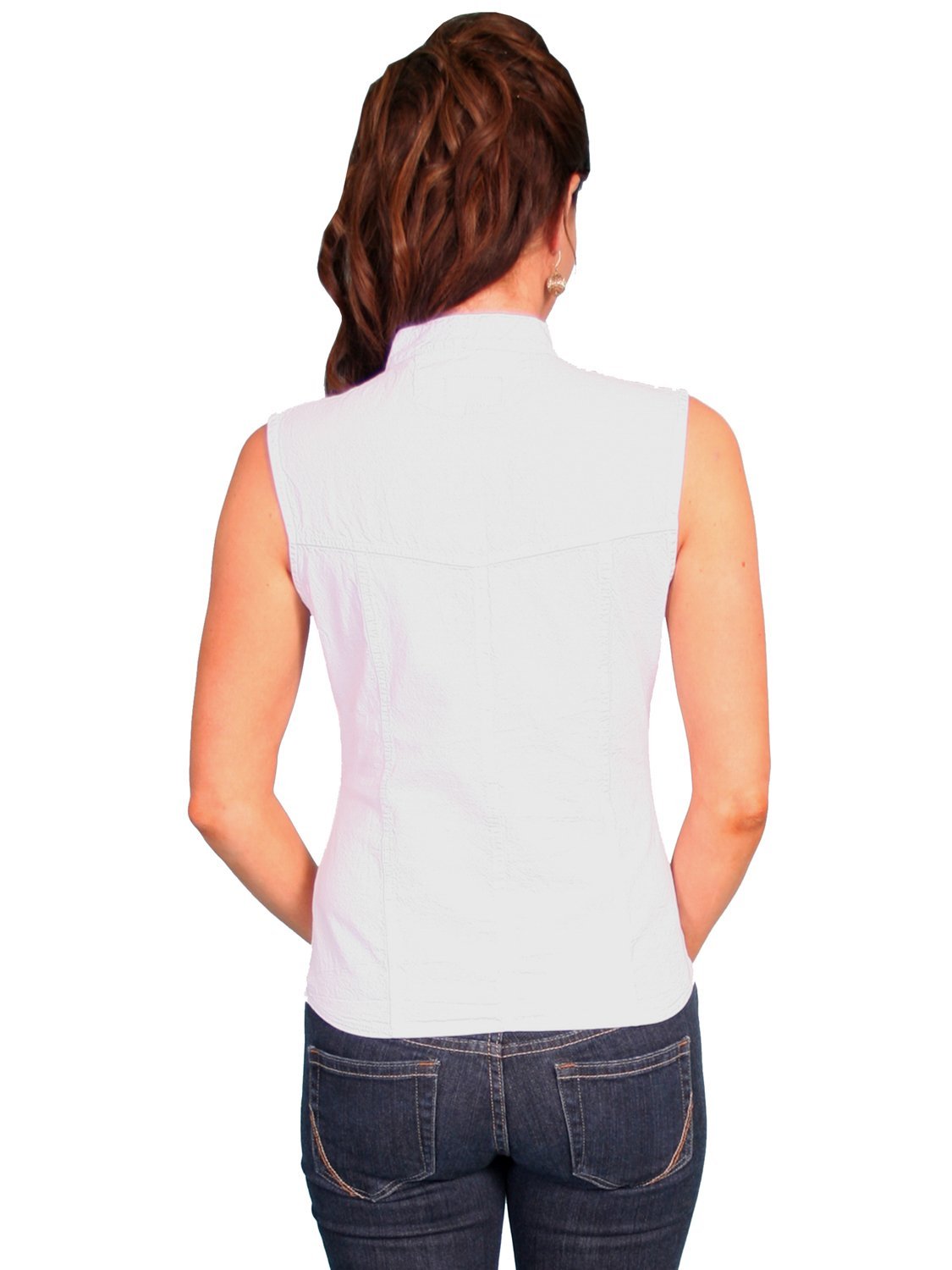 Scully Women's Western Cantina Sleeveless Blouse - White