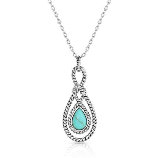 Montana Silversmiths Bowline Knot Turquoise Necklace