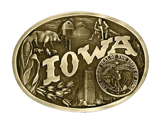 Montana Silversmiths Iowa Heritage Attitude Belt Buckle