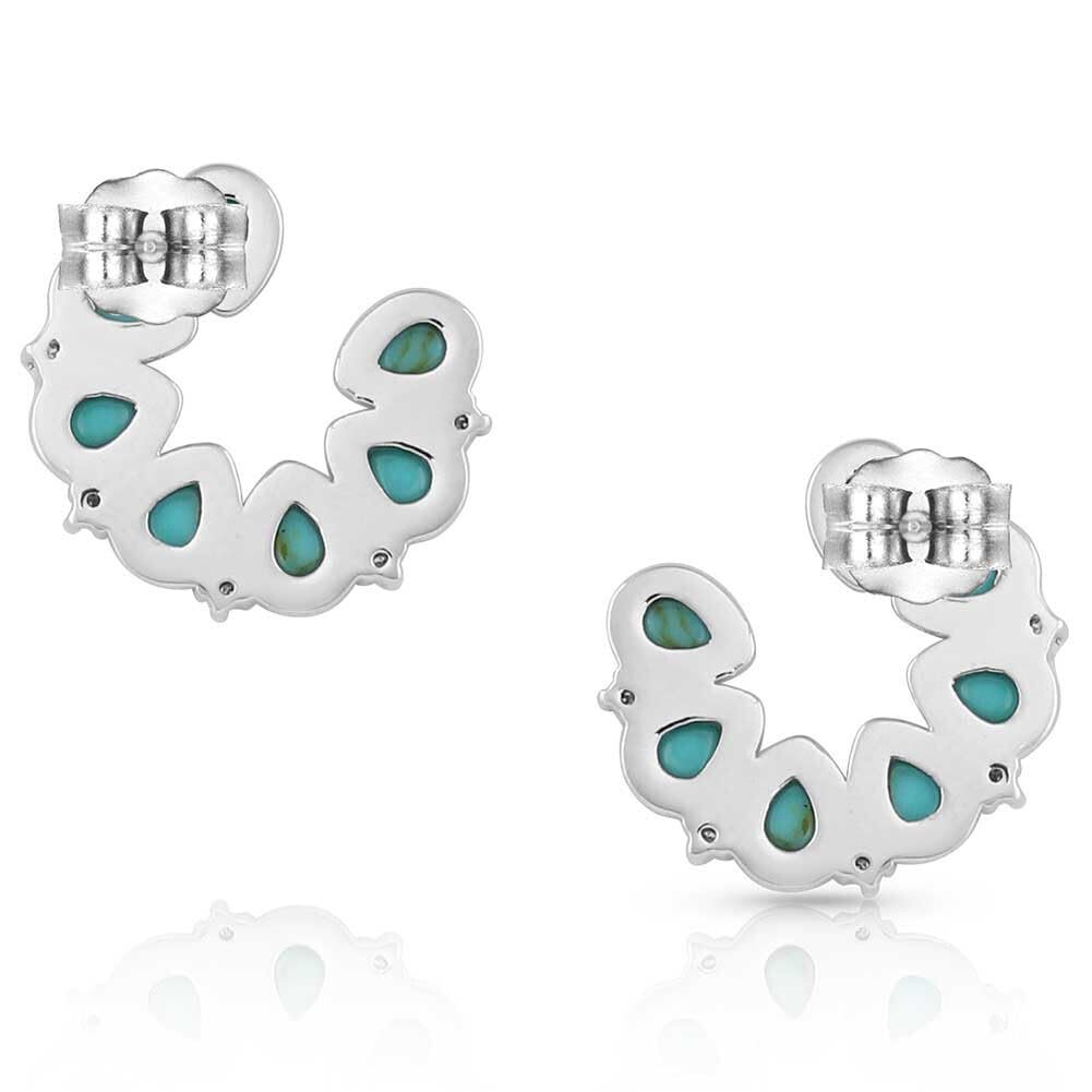 Montana Silversmiths Western Lifestyle Horseshoe Earrings (Lucky Seven Turquoise)
