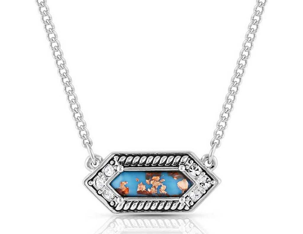 Montana Silversmiths Western Lifestyle Turquoise Necklace (Miner's Cobalt Turquoise)