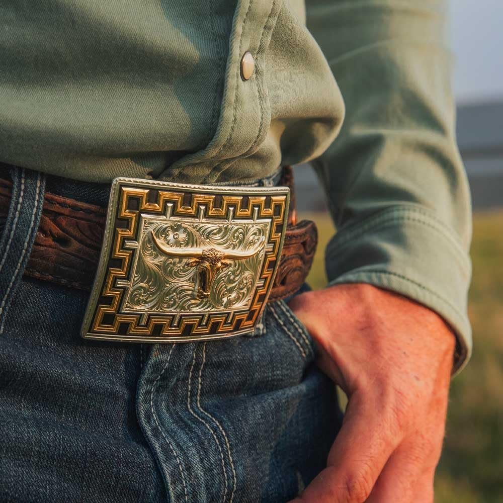 Montana Silversmiths Honor and Grit Belt Buckle