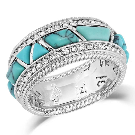 Montana Silversmiths Ring Womens High Noon Cobblestone 8 RG5481TQ