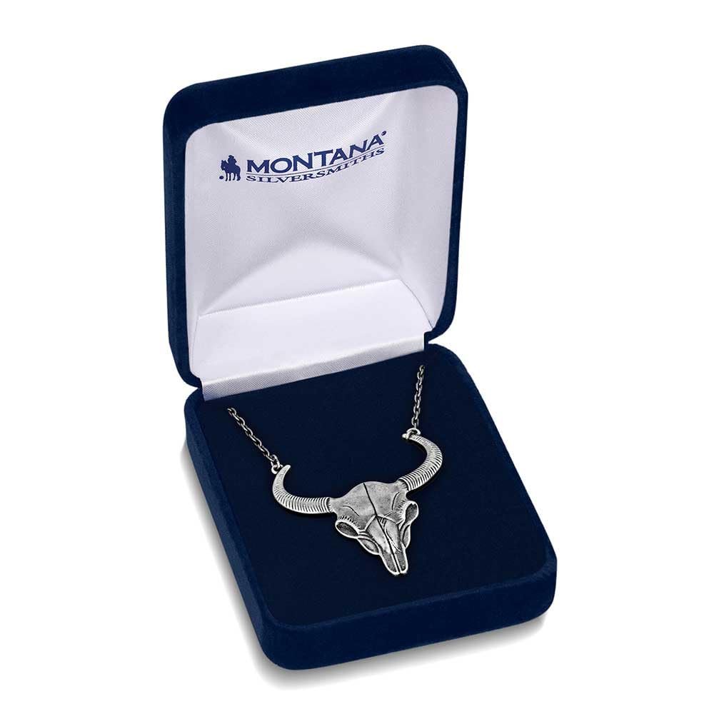 Montana Silversmiths Buffalo Skull Pendant Necklace - NC5790