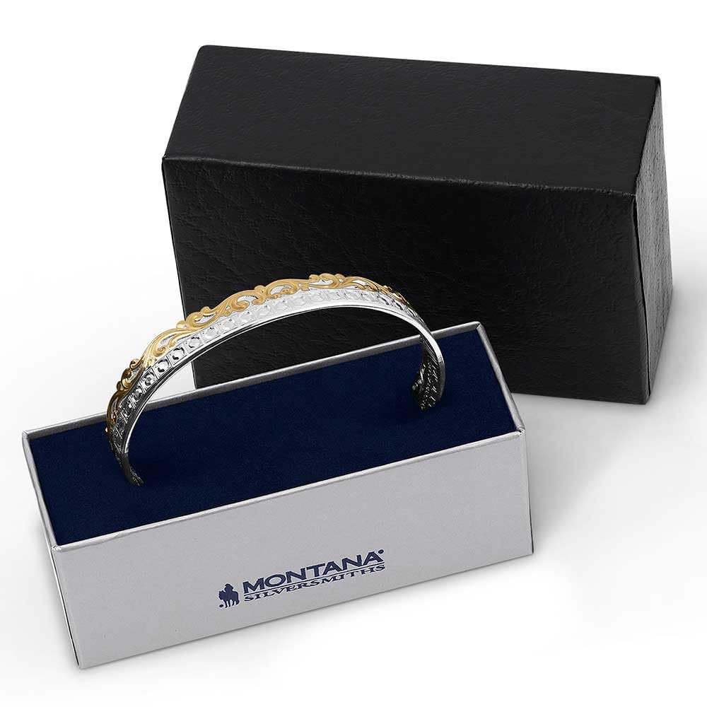 Montana Silversmiths Eternal Flame Bracelet - BC5676, Silver/Gold