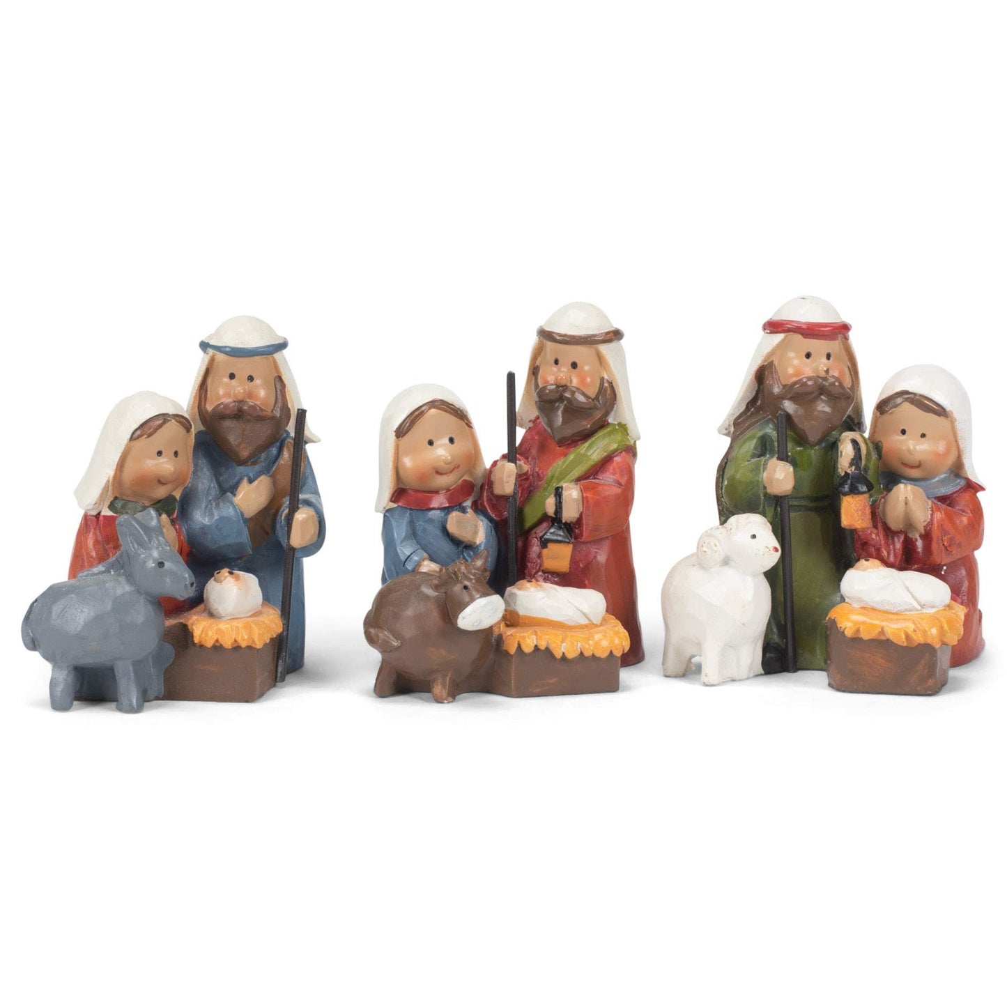 Holiday Nativity Set of 3 Figurines