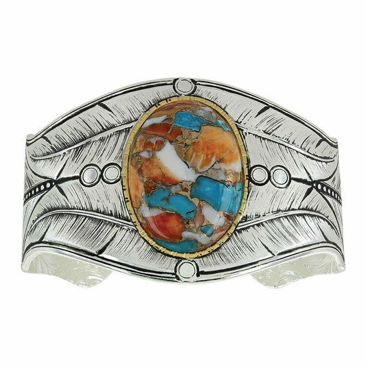 Montana Silversmiths Nature's Beauty Glacier Cuff Bracelet BC3358GMTQ