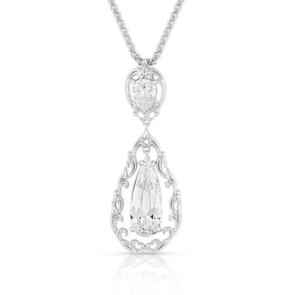 Montana Silversmiths Western Inspired Crystal Necklace (Princess Frost Crystal)