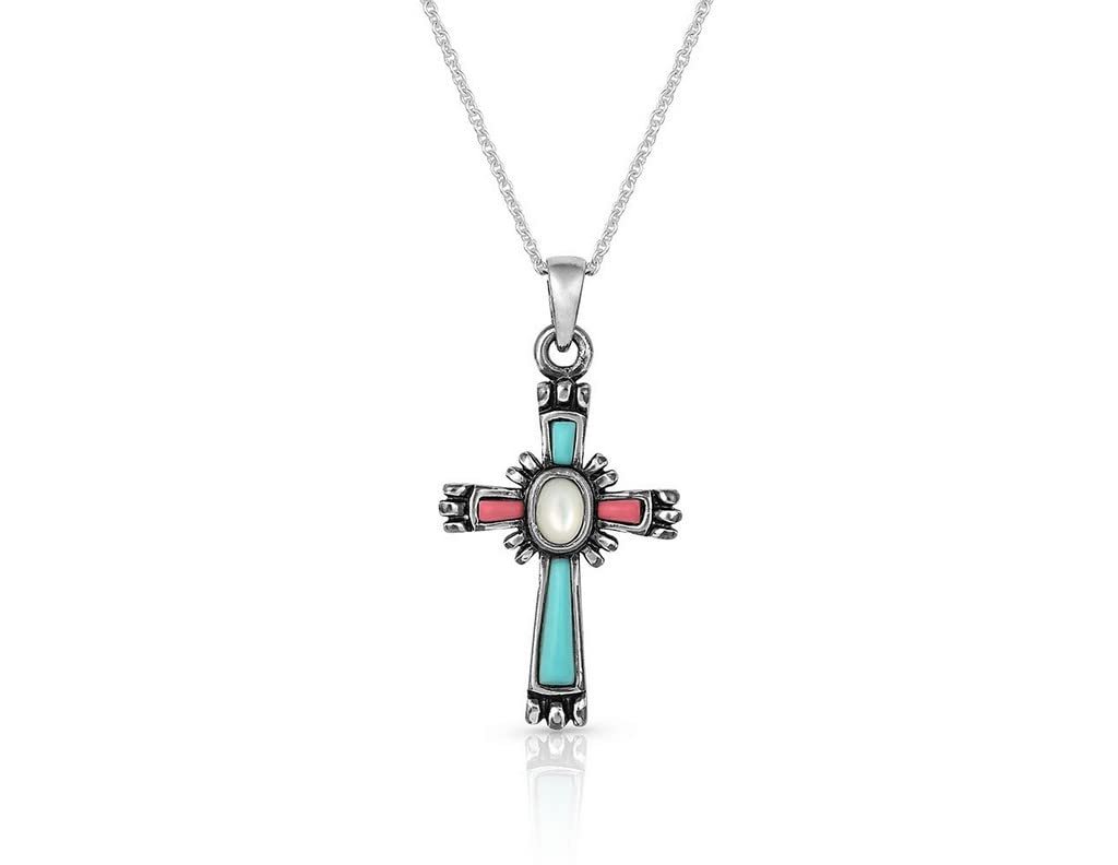 Montana Silversmiths Western Lifestyle Women's Cross Necklace (Faith Beaming Cross)