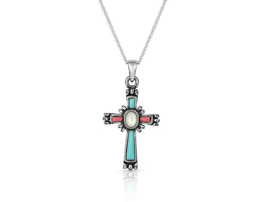 Montana Silversmiths Western Lifestyle Women's Cross Necklace (Faith Beaming Cross)