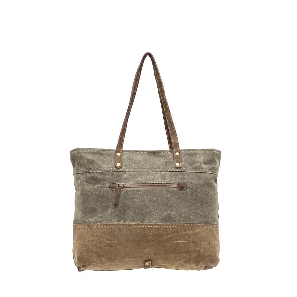Myra Bag Military Badge Canvas Tote Bag