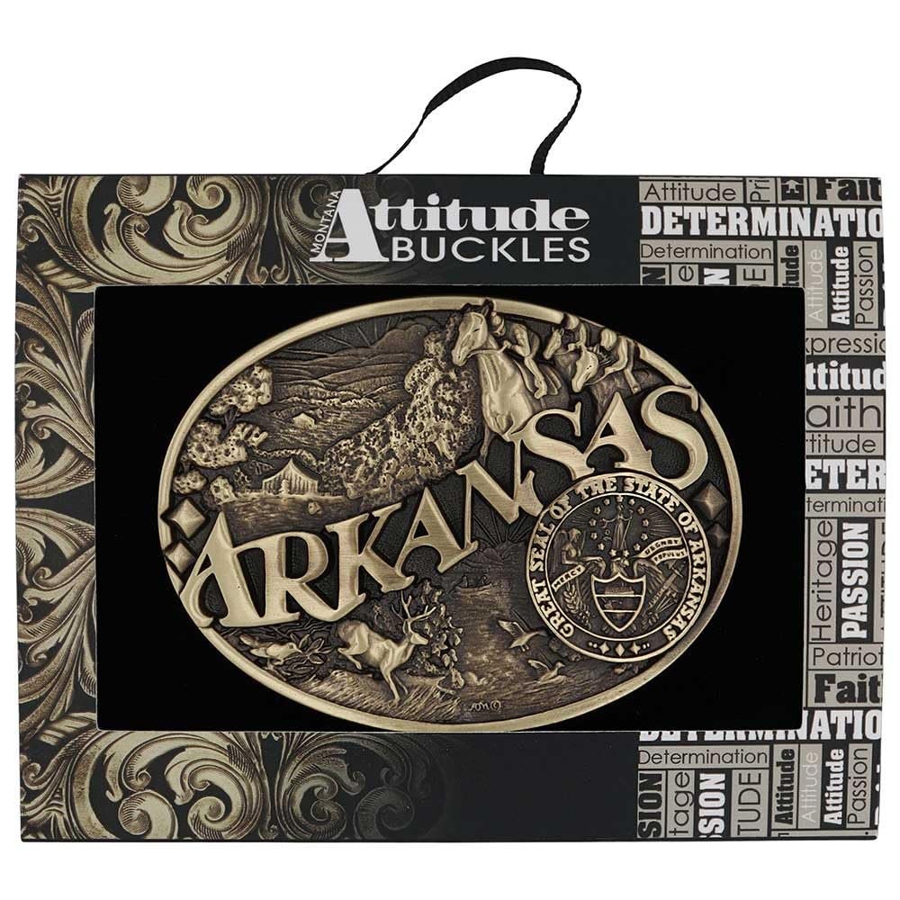 Montana Silversmiths Arkansas Heritage Attitude Belt Buckle
