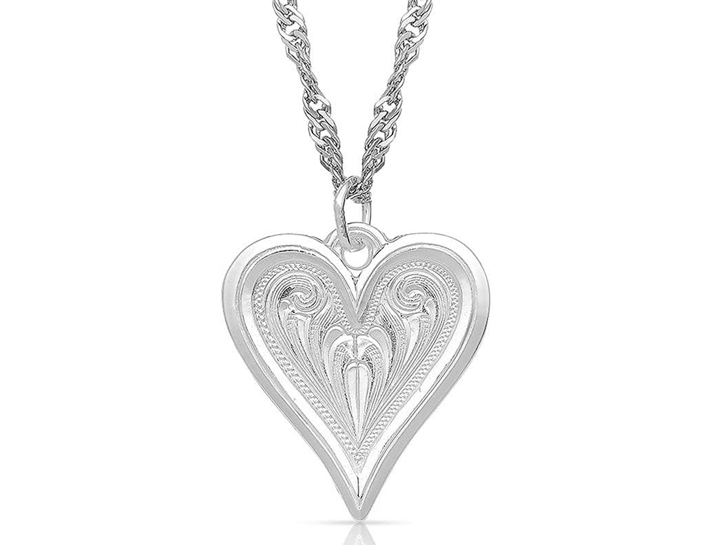 Montana Silversmiths Women's Just My Heart Necklace Silver One Size