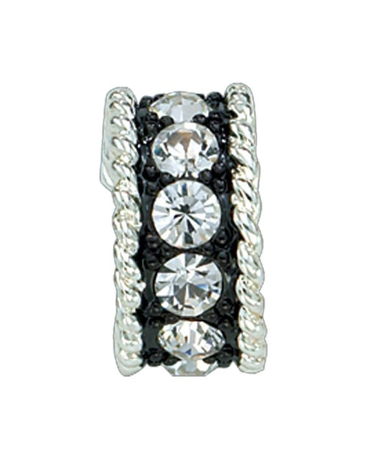 Montana Silversmiths Womens Crystal Shine Small Hoop Earrings Silver