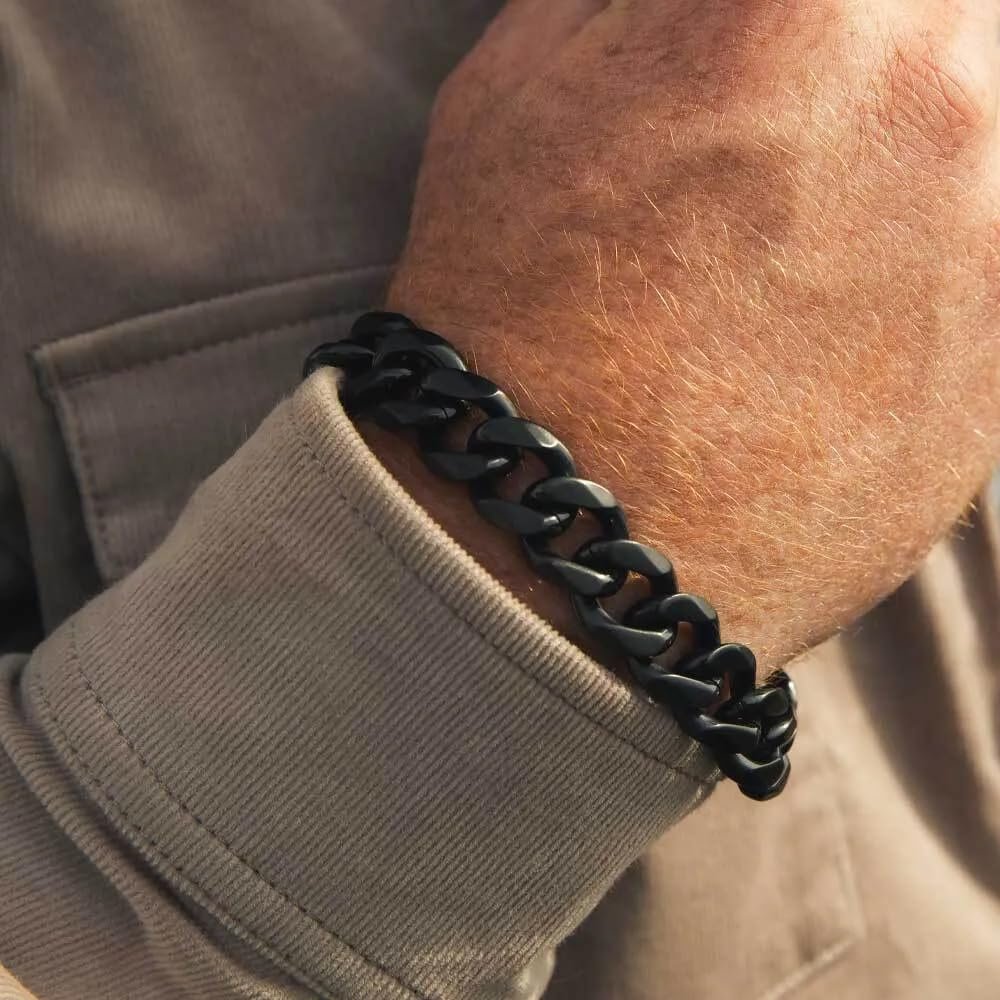 Montana Silversmiths Midnight Cuban Link Men's Bracelet