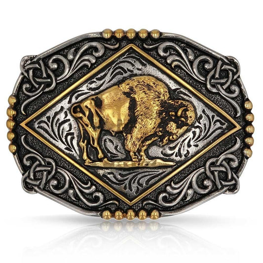 Montana Silversmiths Majestic Valor Buffalo Belt Buckle