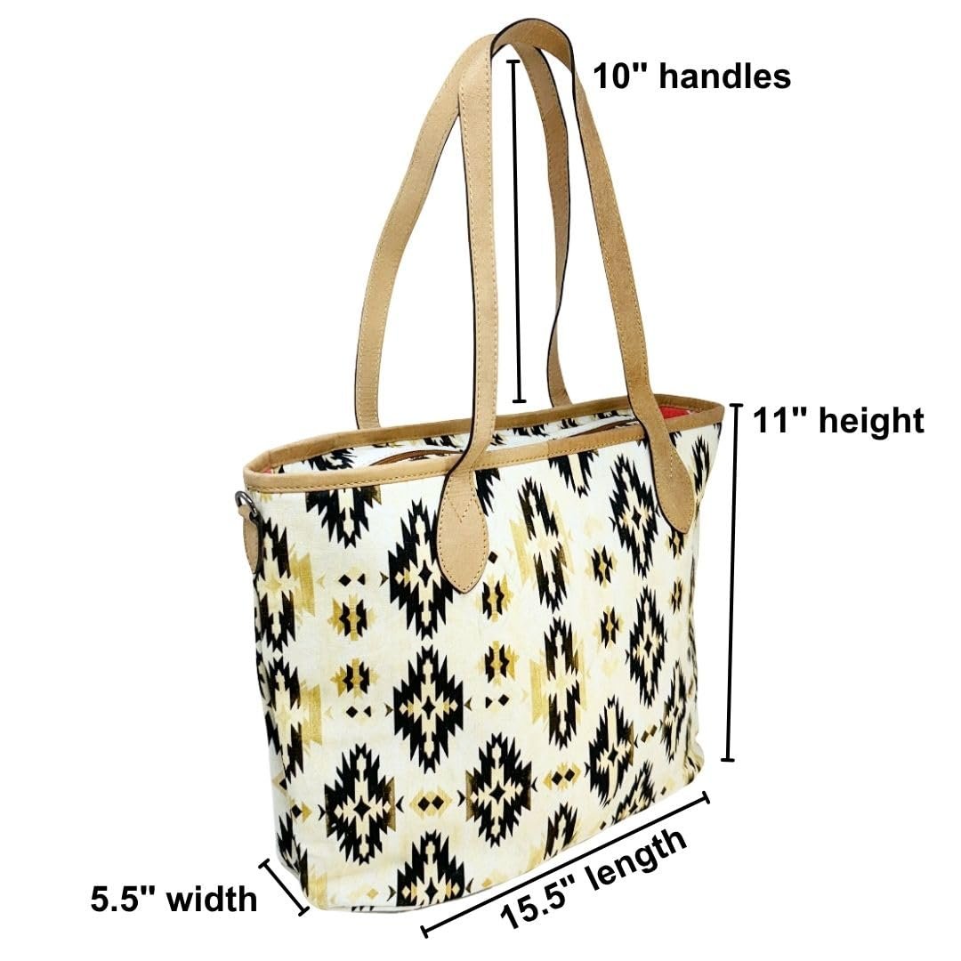 Myra Bag Western Women's Tote Bag Boho Diamond Aztec Crossbody Handbag New
