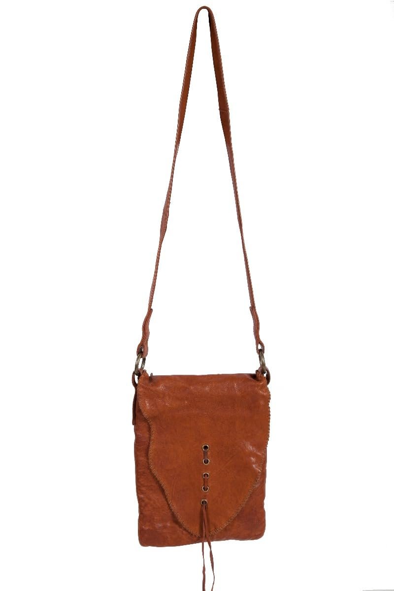 Scully Soft Leather Whipstitch Crossbody Handbag - Cognac