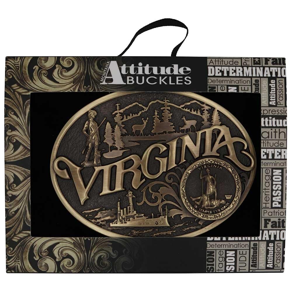 Montana Silversmiths Virginia State Heritage Attitude Buckle