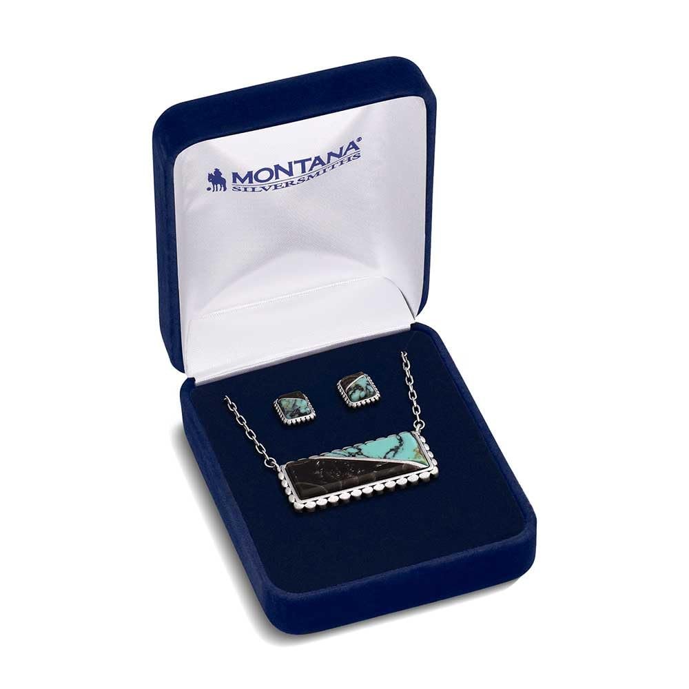 Montana Silversmiths Double Essence Turquoise Jewelry Set